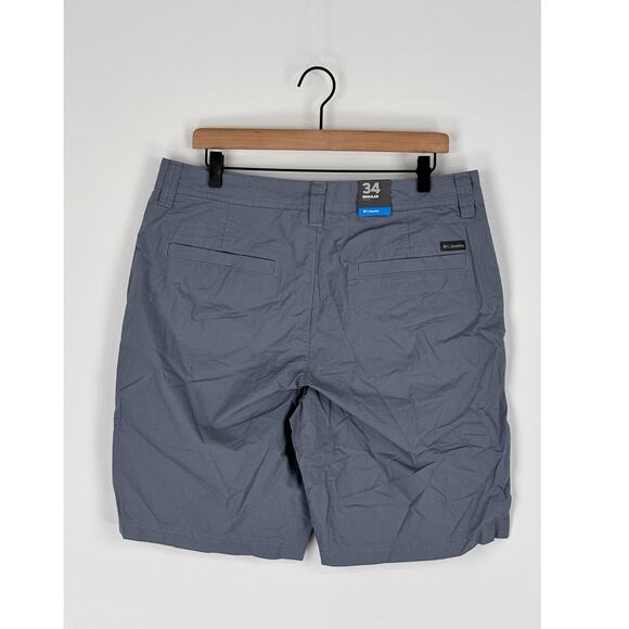 Columbia Mens Washed Out Shorts 10" Inseam Grey Flat Front Lined Size 34 R NWT - Picture 10 of 14